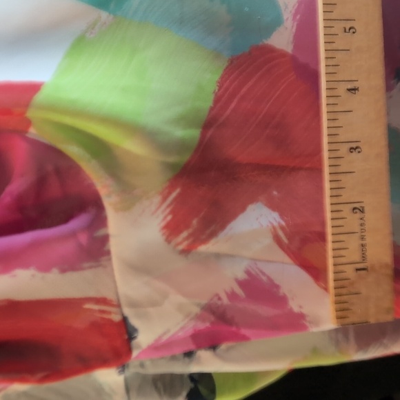 LIZ CLAIBORNE CAREER Classic Watercolor Sheer Blouse LP - Picture 14 of 16